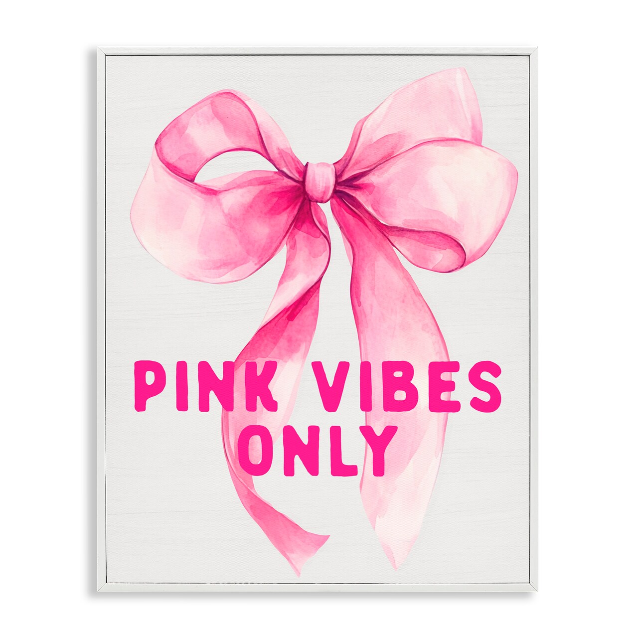 Stupell Industries Girly Pink Vibes Only Framed Giclee, design by Lettered and Lined